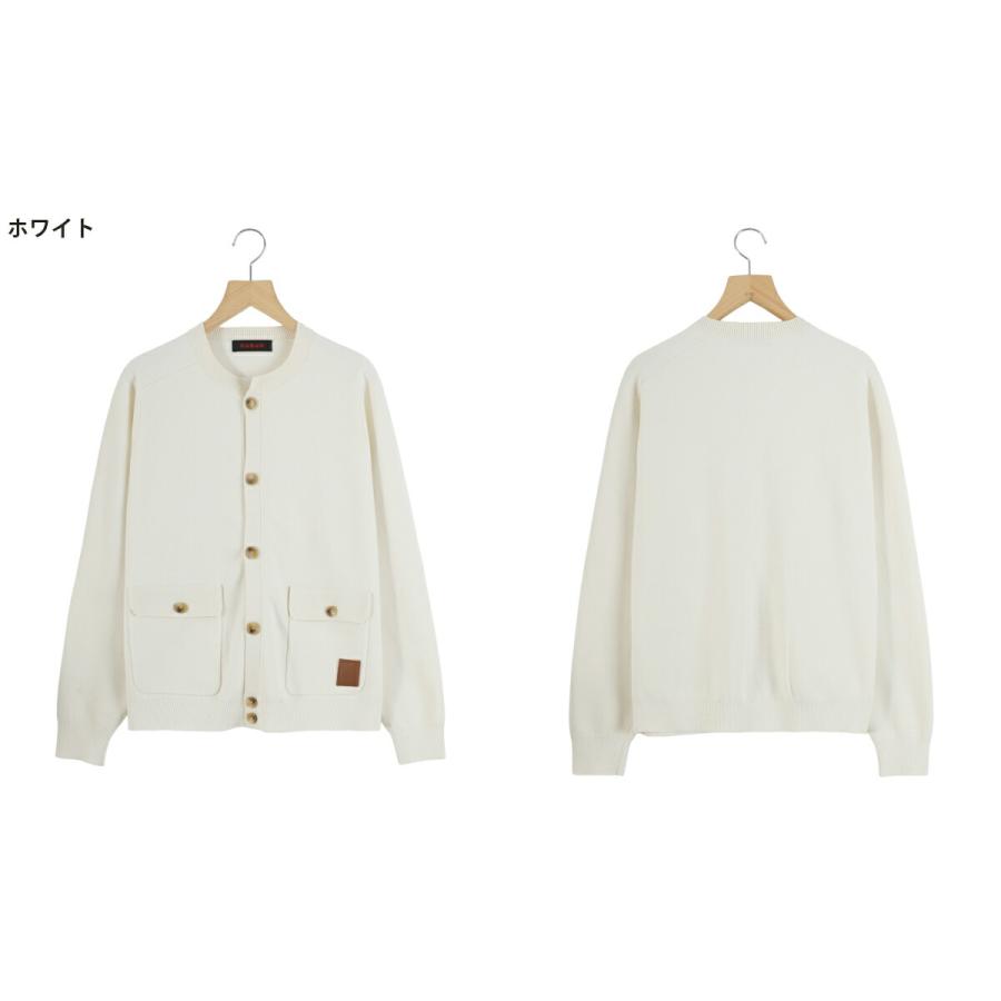 CABaN（キャバン） ： コットンカシミヤ フラップポケットニット