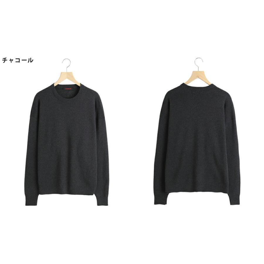 CABaN（キャバン） ： コットンカシミヤ クルーネックプルオーバー
