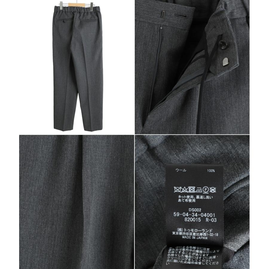 CABaN ギャバン　スラックス　パンツ　黒 CABaN（キャバン） ： ウールギャバジン 1タックテーパードパンツ