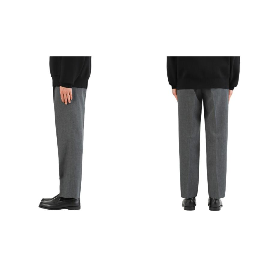 CABaN（キャバン） ： ウールギャバジン 1タックテーパードパンツ