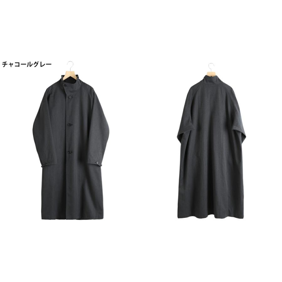 正規 CABaN ウールギャバジンスタンドカラーコート M グレー 公式完売色 CABaN（キャバン） ： ウールギャバジン スタンドカラーコート / 全2色