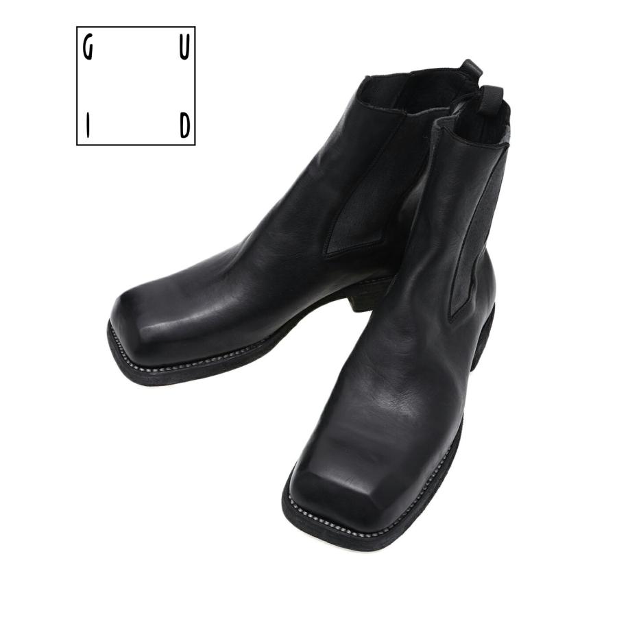 GUIDI（グイディ） ： SQUARE TOE CHELSEA BOOTS ： 79086E-HORSE