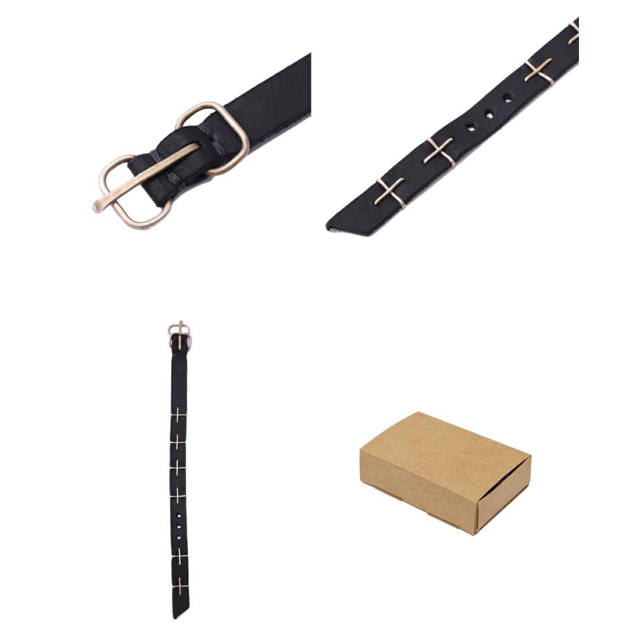 m.a+ / エムエークロス ： thin silver cross studded wrist band ： A-F2BL1-GR20[RIP][D]の画像