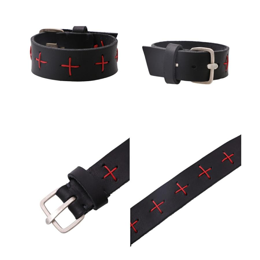 m.a+ / エムエークロス ： cross stitched med wrist band ： A-F8E1-GR30の画像