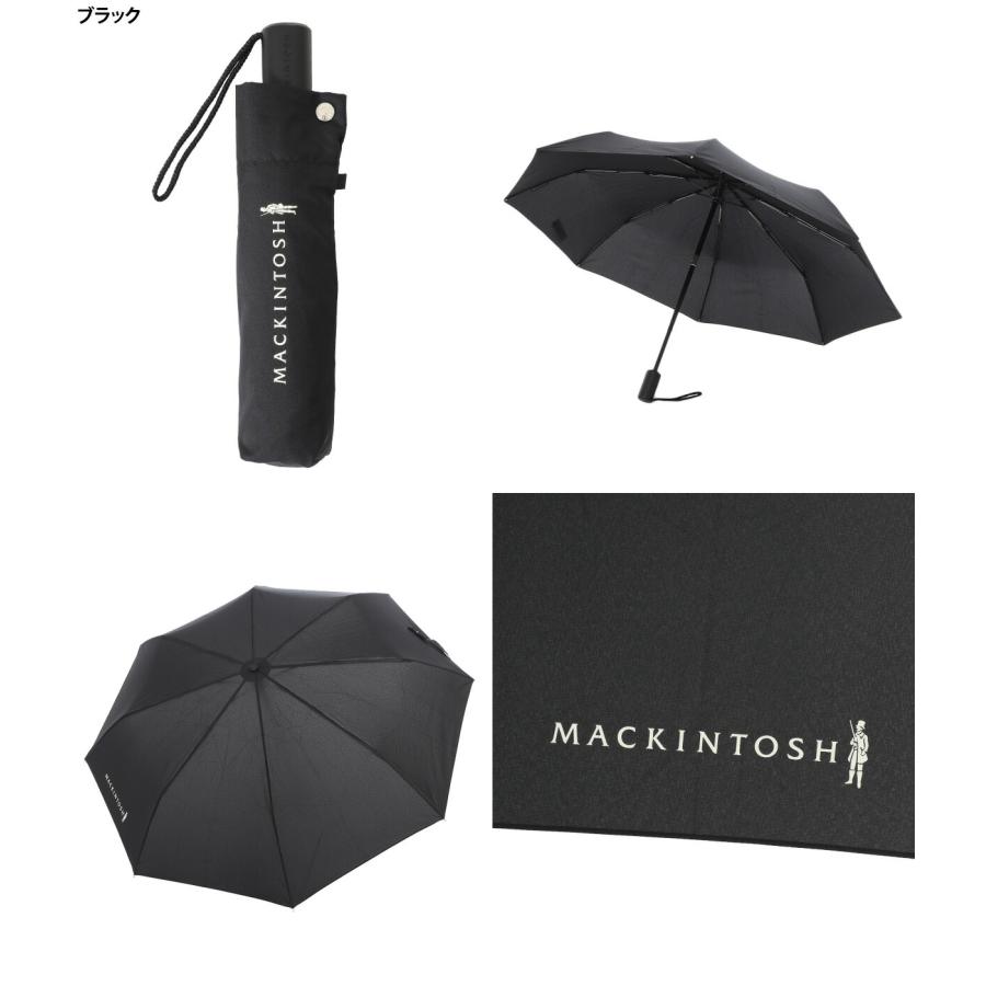 新品　MACKINTOSH 折りたたみ傘 ブラック AYR 55センチ マッキントッシュ 傘 ワンタッチ開閉式 晴雨兼用 折り畳み傘