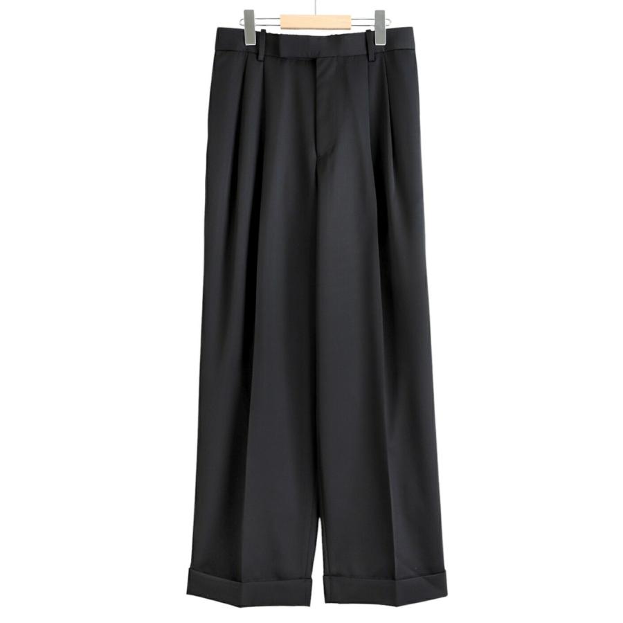 DOUBLE PLEATED TROUSER 【A23A-01PT01C】 Markaware Double Pleated Easy Trouser Charcoal | Cultizm