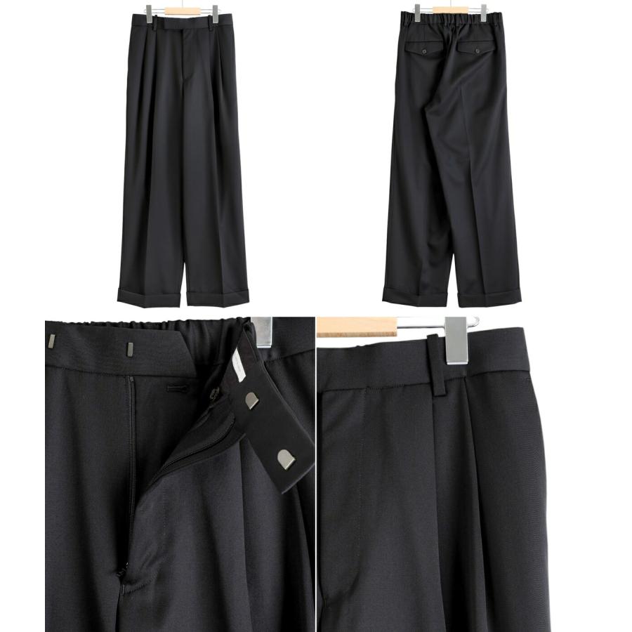 markaware（マーカウェア） ： DOUBLE PLEATED WIDE TROUSERS ORGANIC