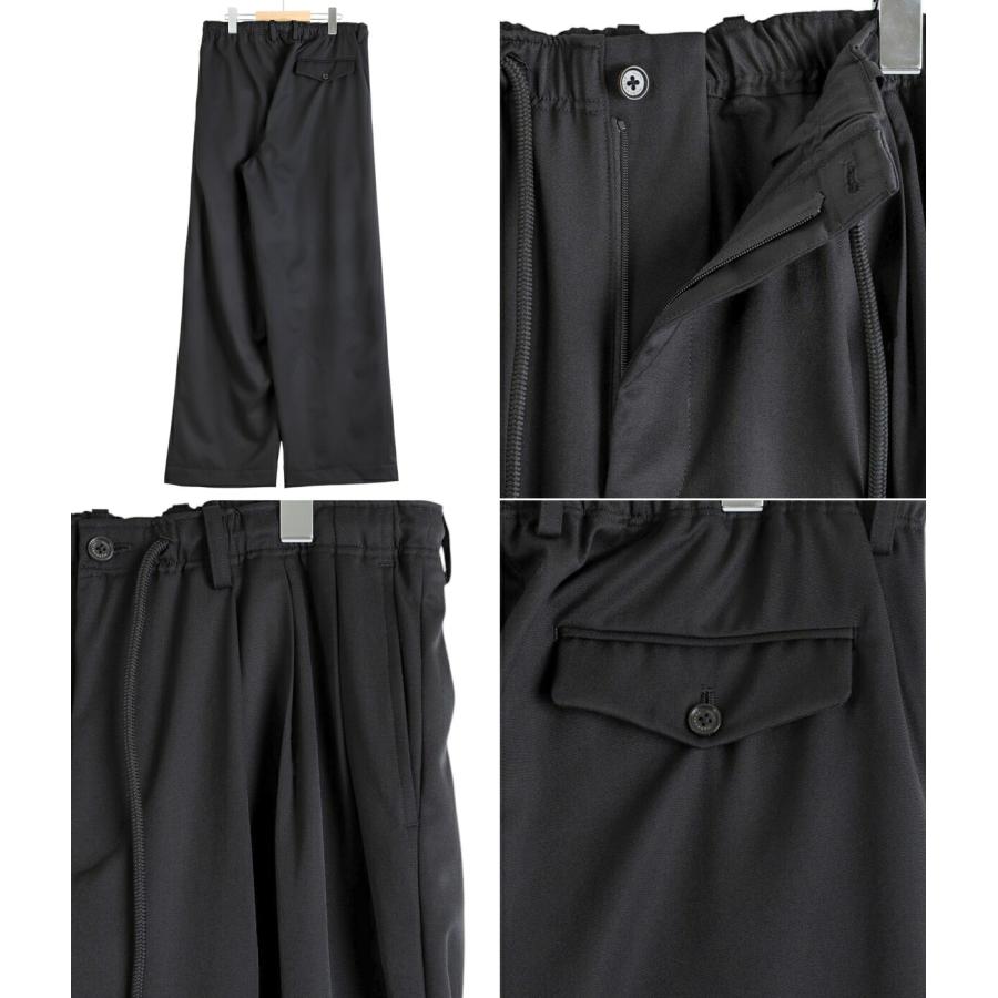 markaware（マーカウェア） ： TRIPLE PLEATED EASY TROUSERS ORGANIC