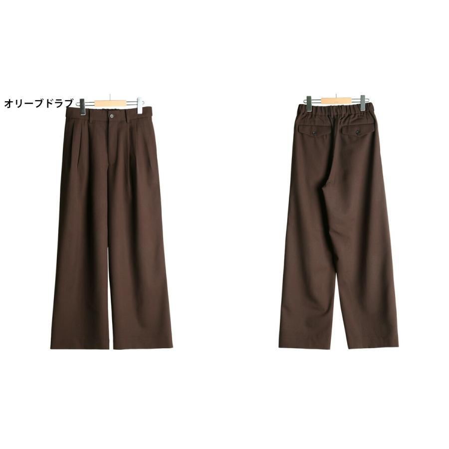 markaware（マーカウェア） ： TRIPLE PLEATED WIDE TROUSERS ORGANIC