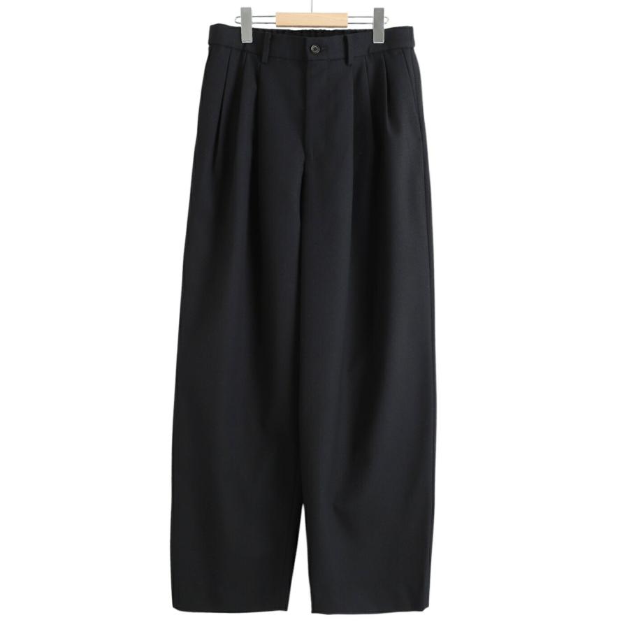 MARKAWARE / マーカウェア ： TRIPLE PLEATED WIDE TROUSERS ORGANIC WOOL SURVIVAL CLOTH / 全3色 ： A25C06PT02Cの画像