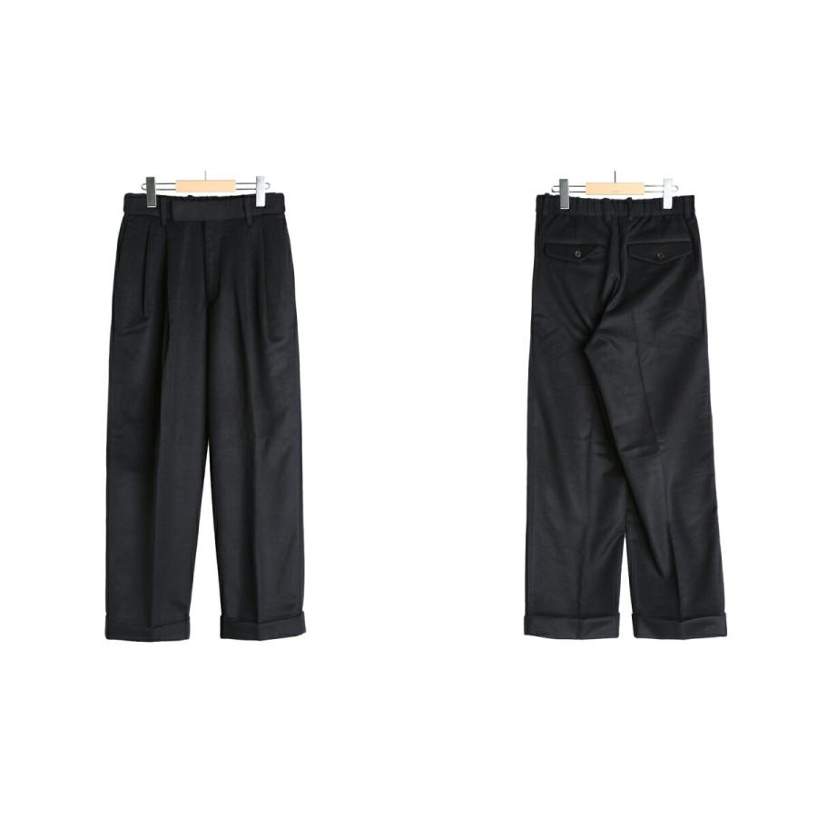markaware（マーカウェア） ： DOUBULE PLEATED WIDE TROUSERS