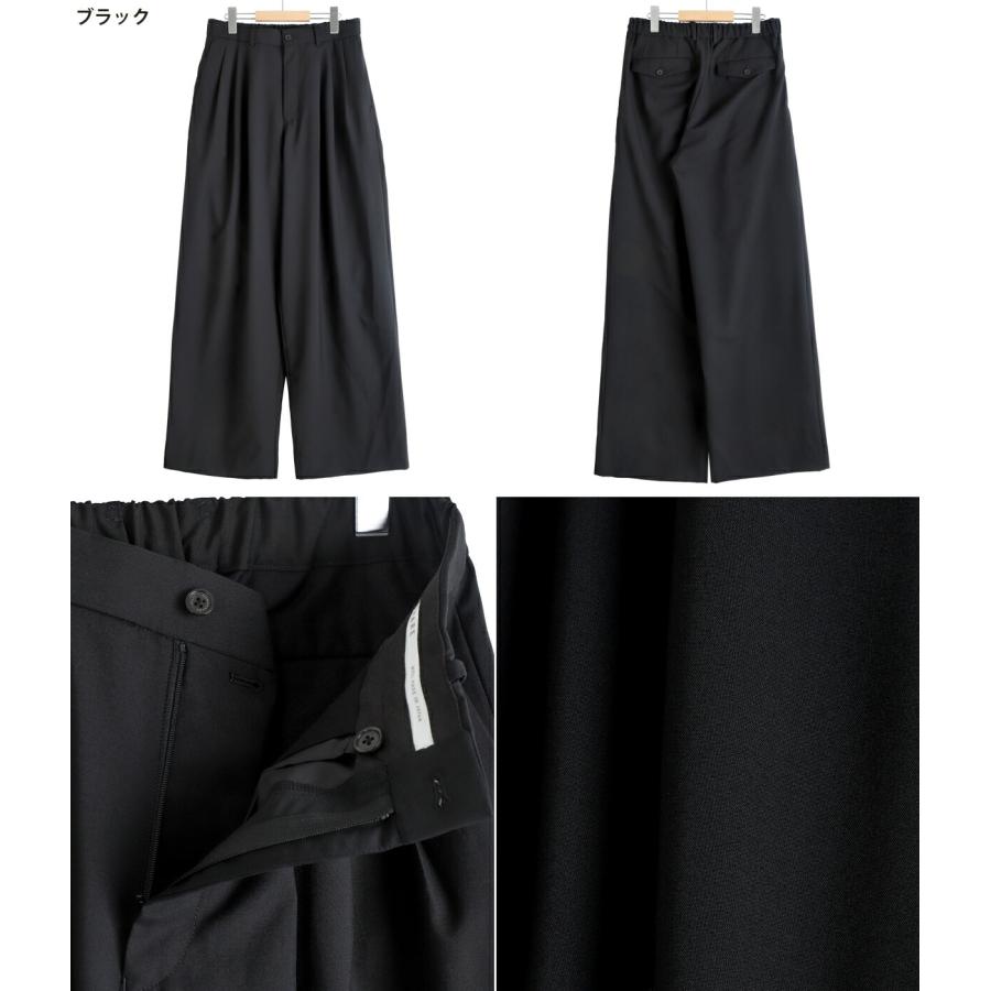 MARKAWARE / マーカウェア ： TRIPLE PLEATED WIDE TROUSERS -ORGANIC WOOL 2/80 TROPICAL- / 全2色 ： A26A15PT03Cの画像