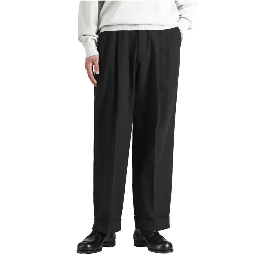 markaware（マーカウェア） ： DOUBLE PLEATED SEMI EASY TROUSERS