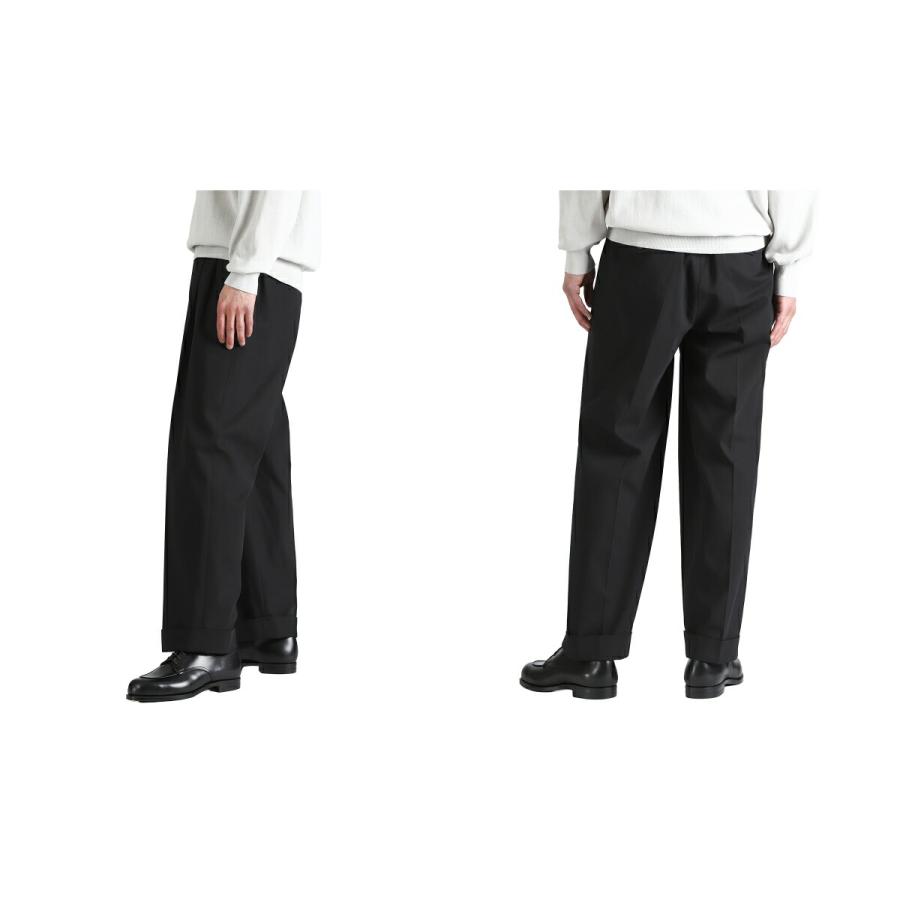 markaware（マーカウェア） ： DOUBLE PLEATED SEMI EASY TROUSERS