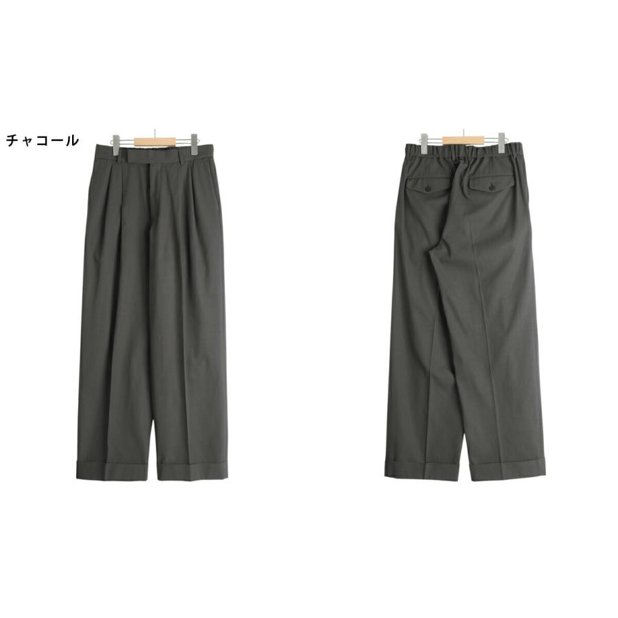 markaware（マーカウェア） ： DOUBLE PLEATED SEMI EASY TROUSERS