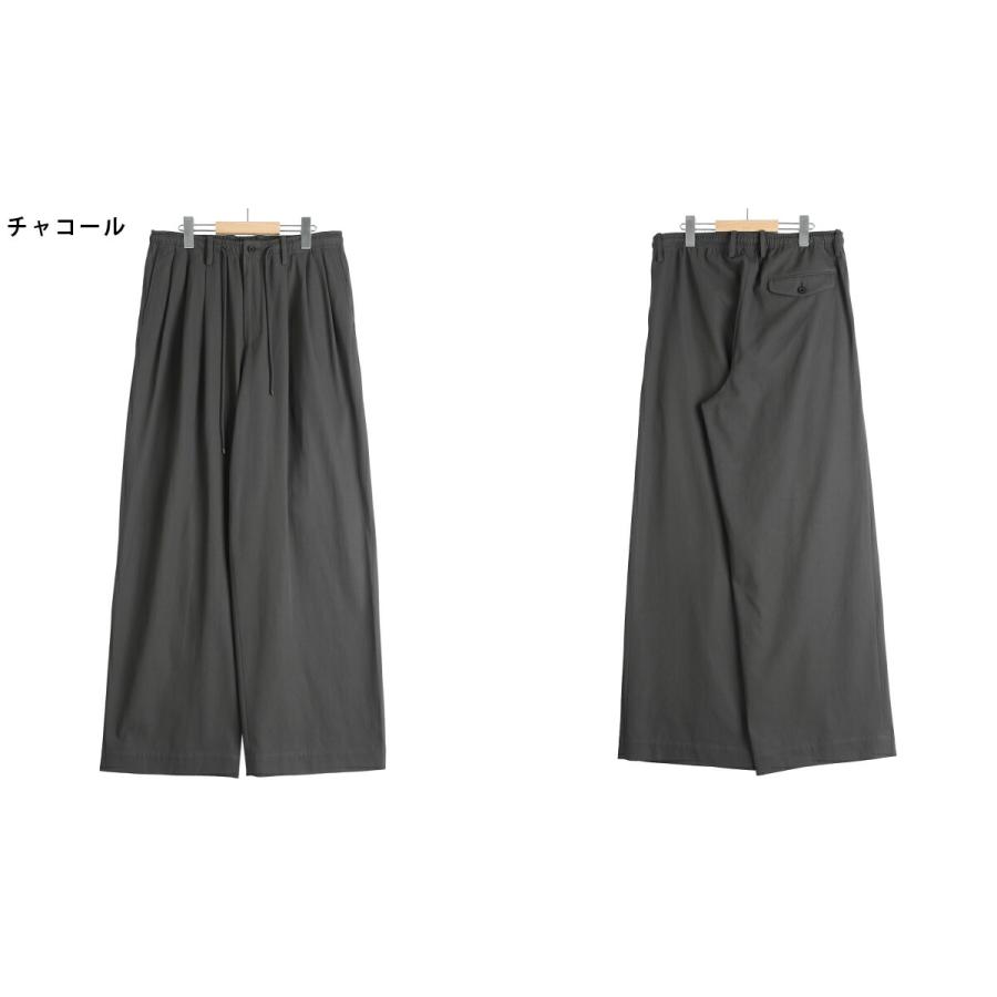 MARKAWARE / マーカウェア ： TRIPLE PLEATED EASY TROUSERS -ORGANIC COTTON VOILE YARN TWILL- / 全2色 ： A26A16PT02Cの画像