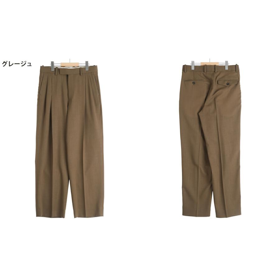markaware（マーカウェア） ： DOUBLE PLEATED TROUSERS -ORGANIC WOOL