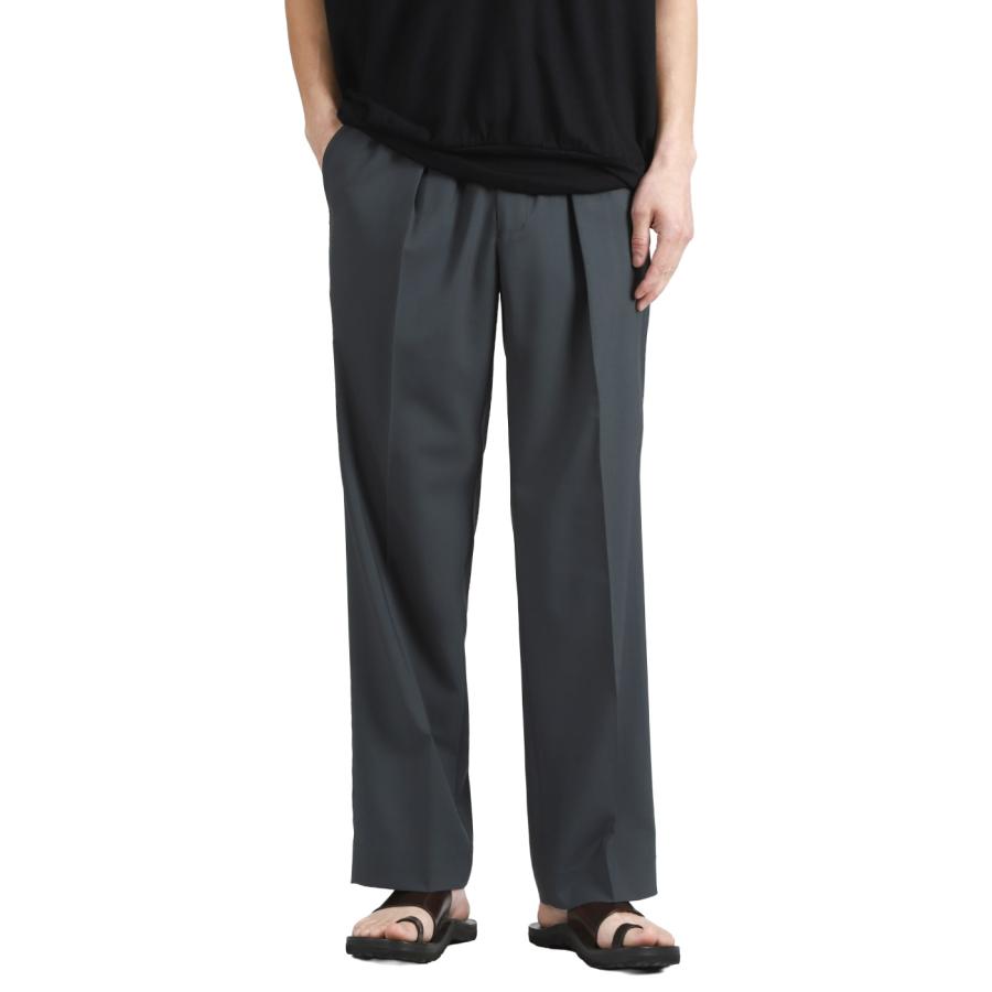 MARKAWARE / マーカウェア ： ONE TUCK TAPERED EASY PANTS -ORGANIC WOOL 2/80 TROPICAL- / 全2色 ： A26B04PT01Cの画像