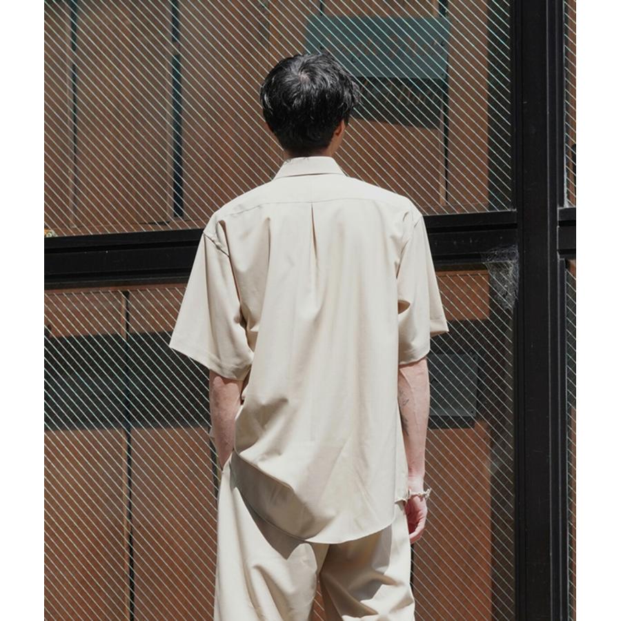 MARKAWARE / マーカウェア ： COMFORT FIT S/S SHIRT ORGANIC WOOL 2/80 TROPICAL / 全3色 ： A26B04SH01Bの画像