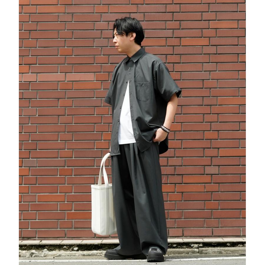 MARKAWARE / マーカウェア ： COMFORT FIT S/S SHIRT ORGANIC WOOL 2/80 TROPICAL / 全3色 ： A26B04SH01Bの画像