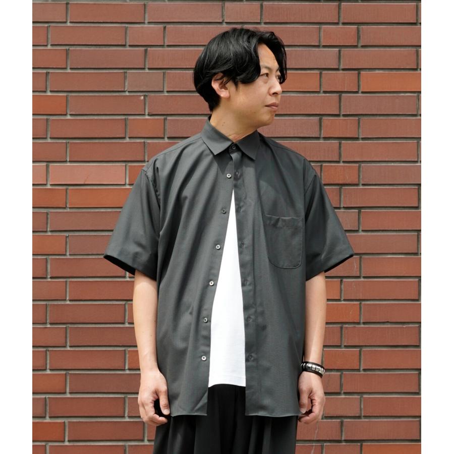 MARKAWARE / マーカウェア ： COMFORT FIT S/S SHIRT ORGANIC WOOL 2/80 TROPICAL / 全3色 ： A26B04SH01Bの画像