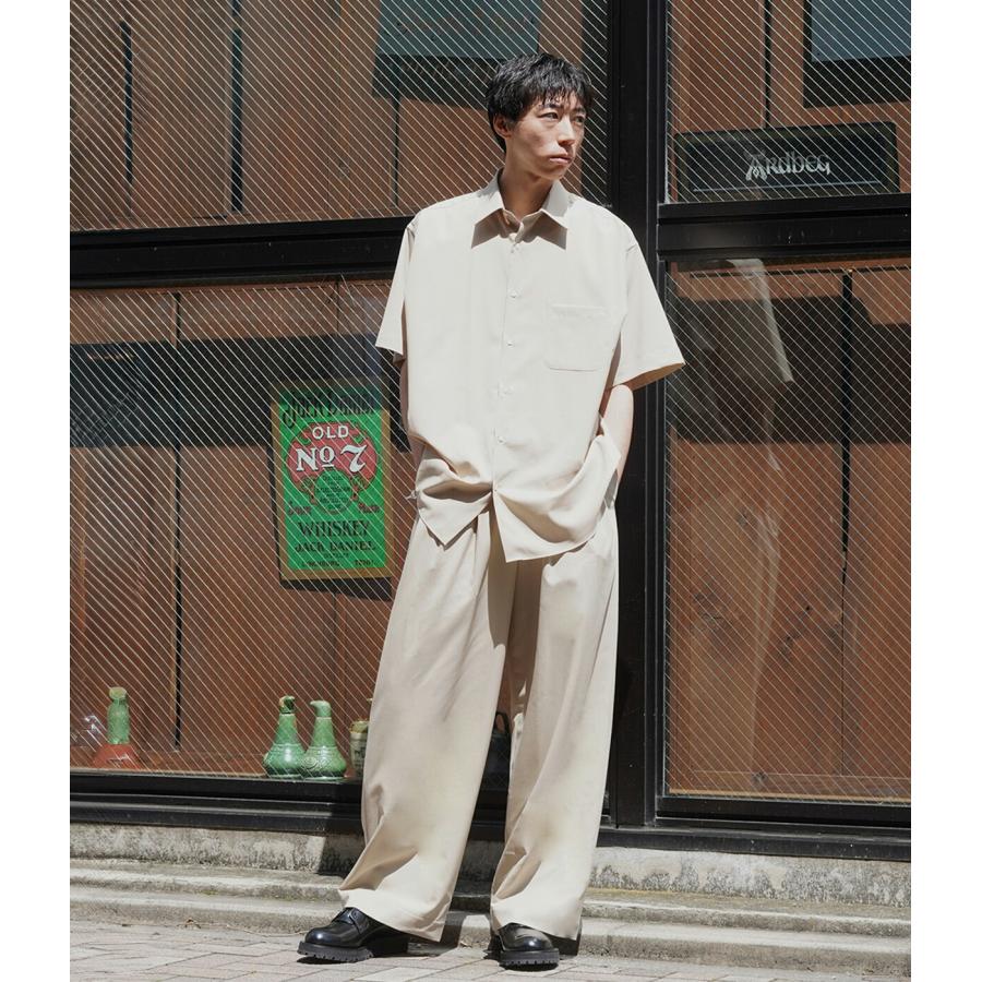 MARKAWARE / マーカウェア ： COMFORT FIT S/S SHIRT ORGANIC WOOL 2/80 TROPICAL / 全3色 ： A26B04SH01Bの画像