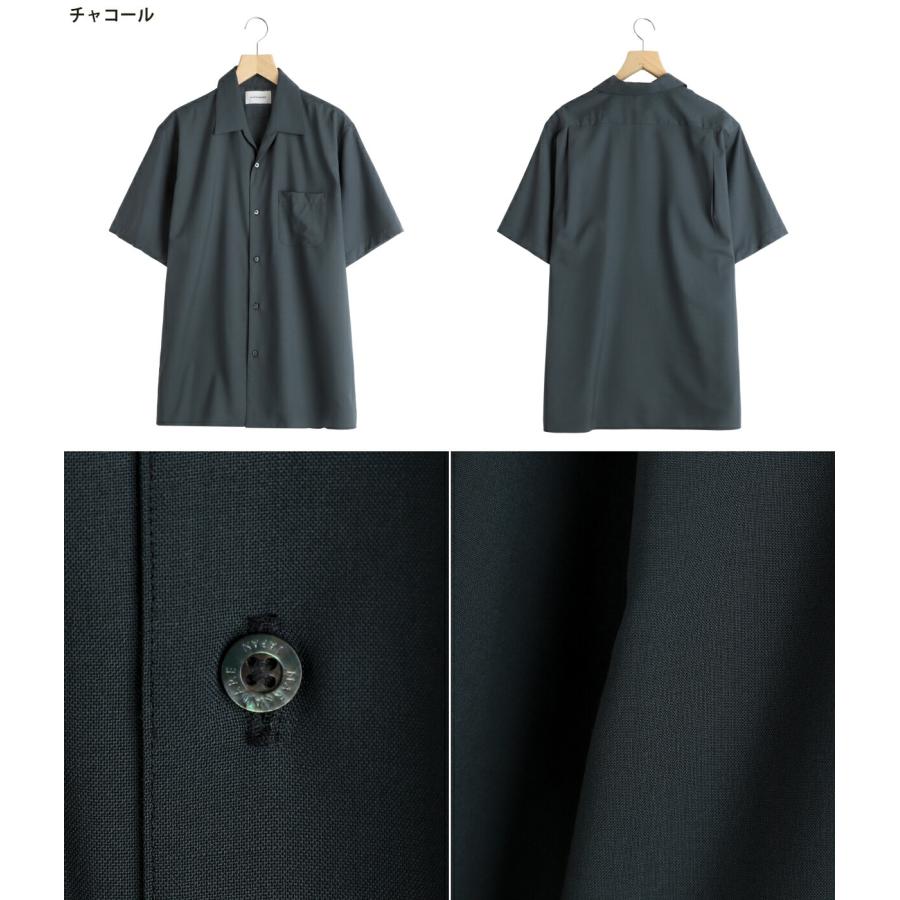 MARKAWARE / マーカウェア ：  ITALIAN OPEN COLLAR S/S SHIRT ORGANIC WOOL 2/80 TROPICAL / 全3色 ： A26B04SH02Bの画像