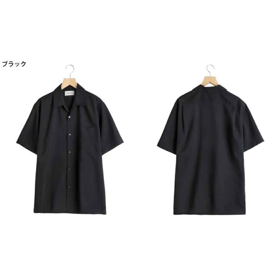MARKAWARE / マーカウェア ：  ITALIAN OPEN COLLAR S/S SHIRT ORGANIC WOOL 2/80 TROPICAL / 全3色 ： A26B04SH02Bの画像