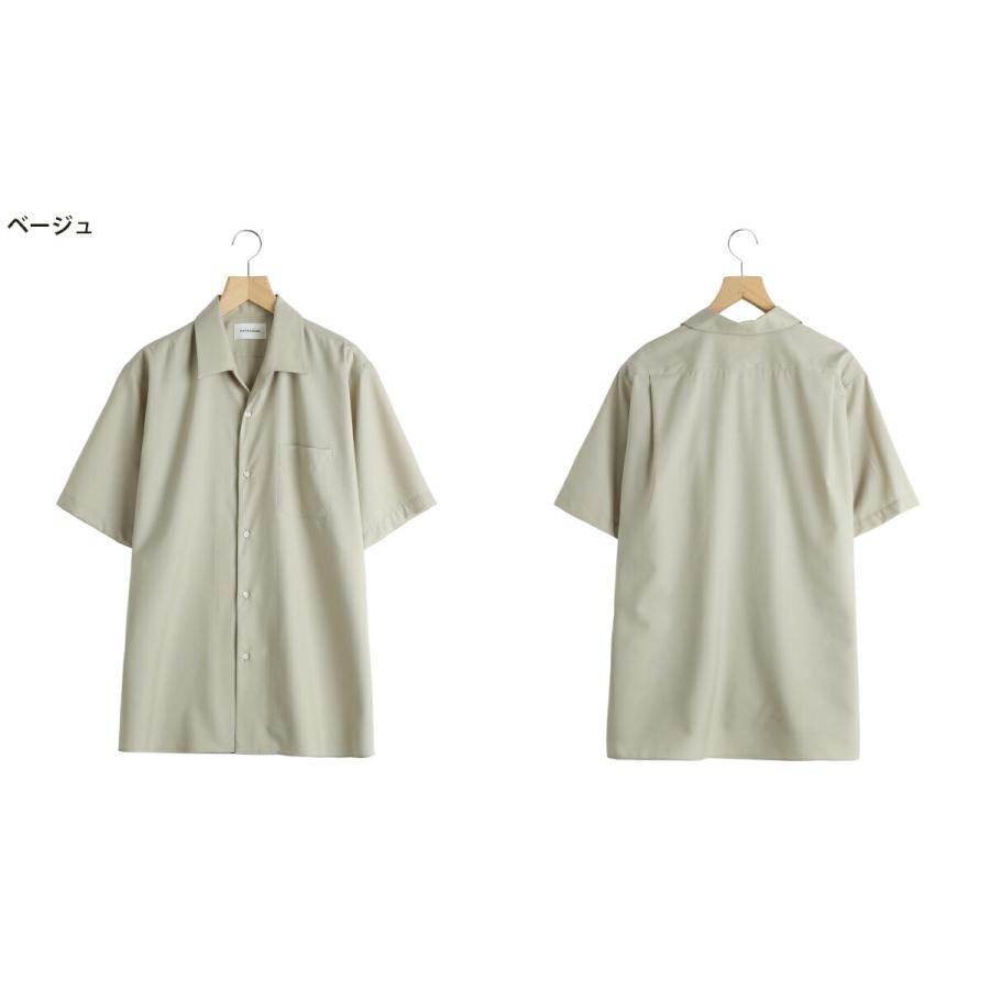 MARKAWARE / マーカウェア ：  ITALIAN OPEN COLLAR S/S SHIRT ORGANIC WOOL 2/80 TROPICAL / 全3色 ： A26B04SH02Bの画像
