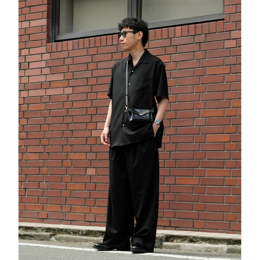 MARKAWARE / マーカウェア ：  ITALIAN OPEN COLLAR S/S SHIRT ORGANIC WOOL 2/80 TROPICAL / 全3色 ： A26B04SH02Bの画像