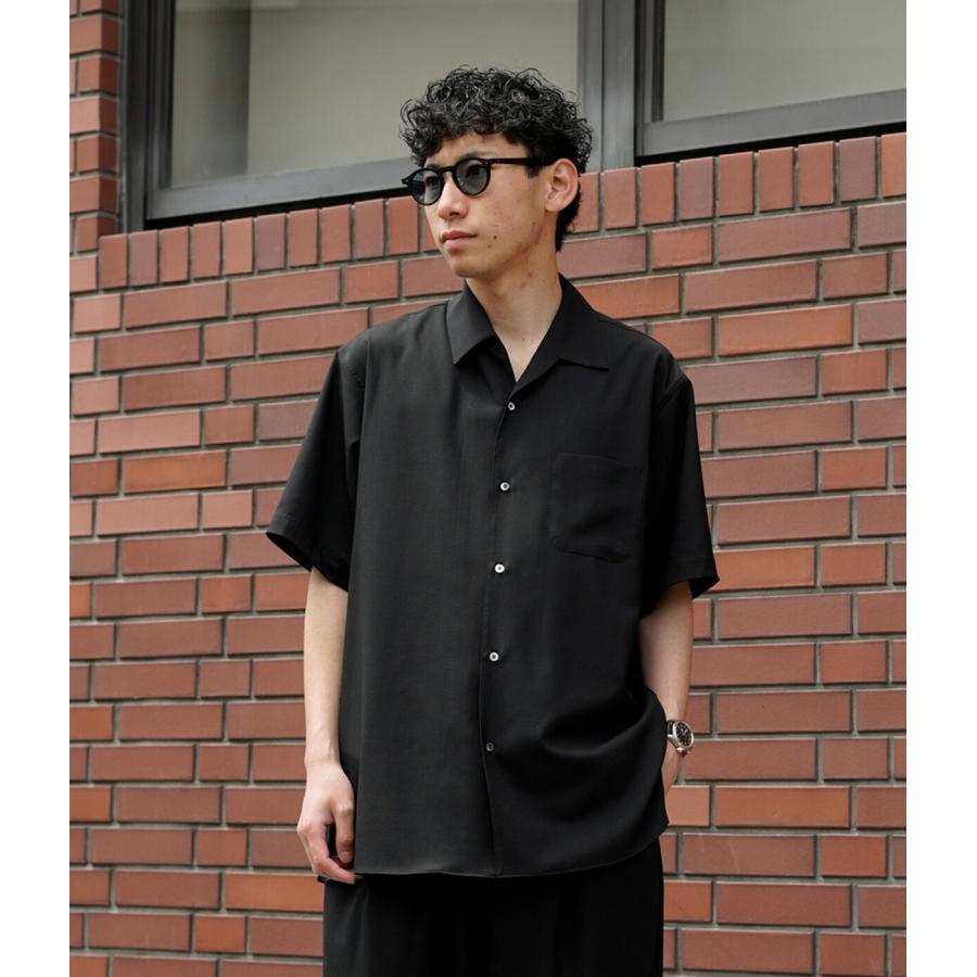 MARKAWARE / マーカウェア ：  ITALIAN OPEN COLLAR S/S SHIRT ORGANIC WOOL 2/80 TROPICAL / 全3色 ： A26B04SH02Bの画像