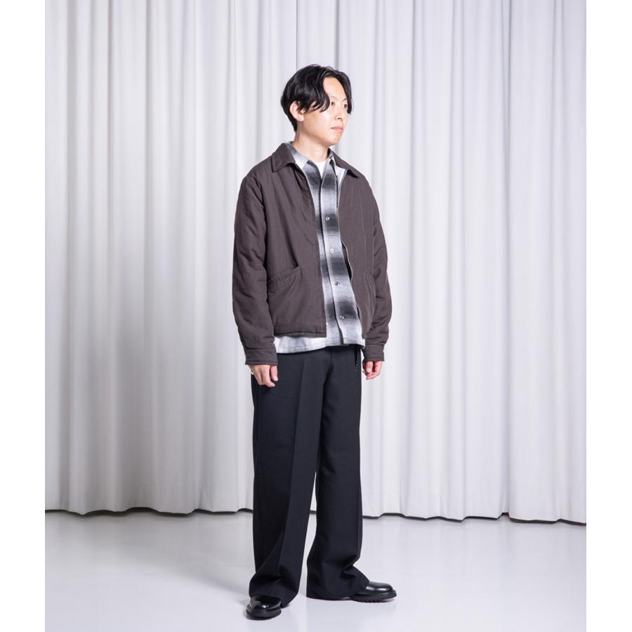 markaware（マーカウェア） ： FLAT FRONT WIDE TROUSERS ORGANIC WOOL