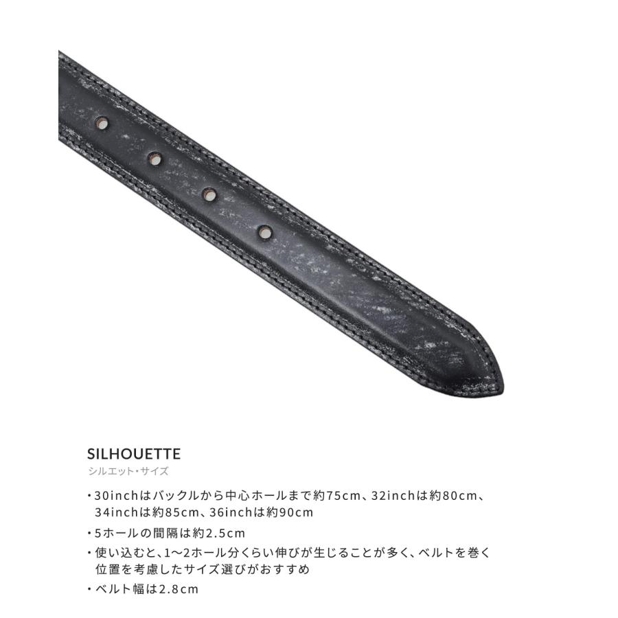BEORMA LEATHER COMPANY / ベオーマレザーカンパニー ： BRIDLE LEATHER 28mm SELF LINED BELT / 全2色 ： B0013｜arknets｜04