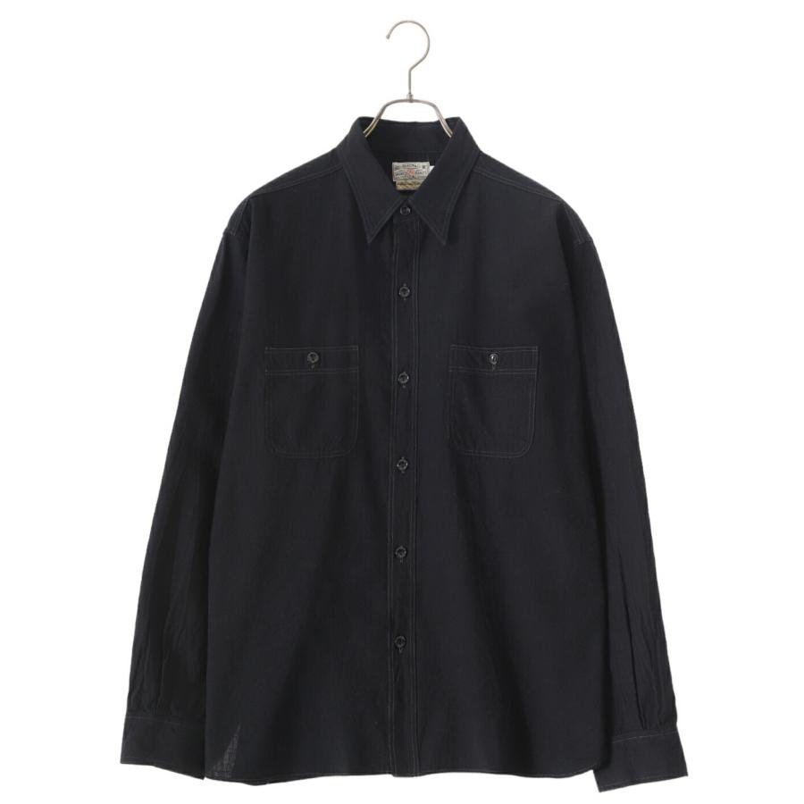 【P10倍】BUZZ RICKSON’S William gibson COLLECTION / バズリクソンズ ウィリアムギブソンコレクション ： BLACK CHAMBRAY WORK SHIRTS ： BR29143 | WILLIAM GIBSON