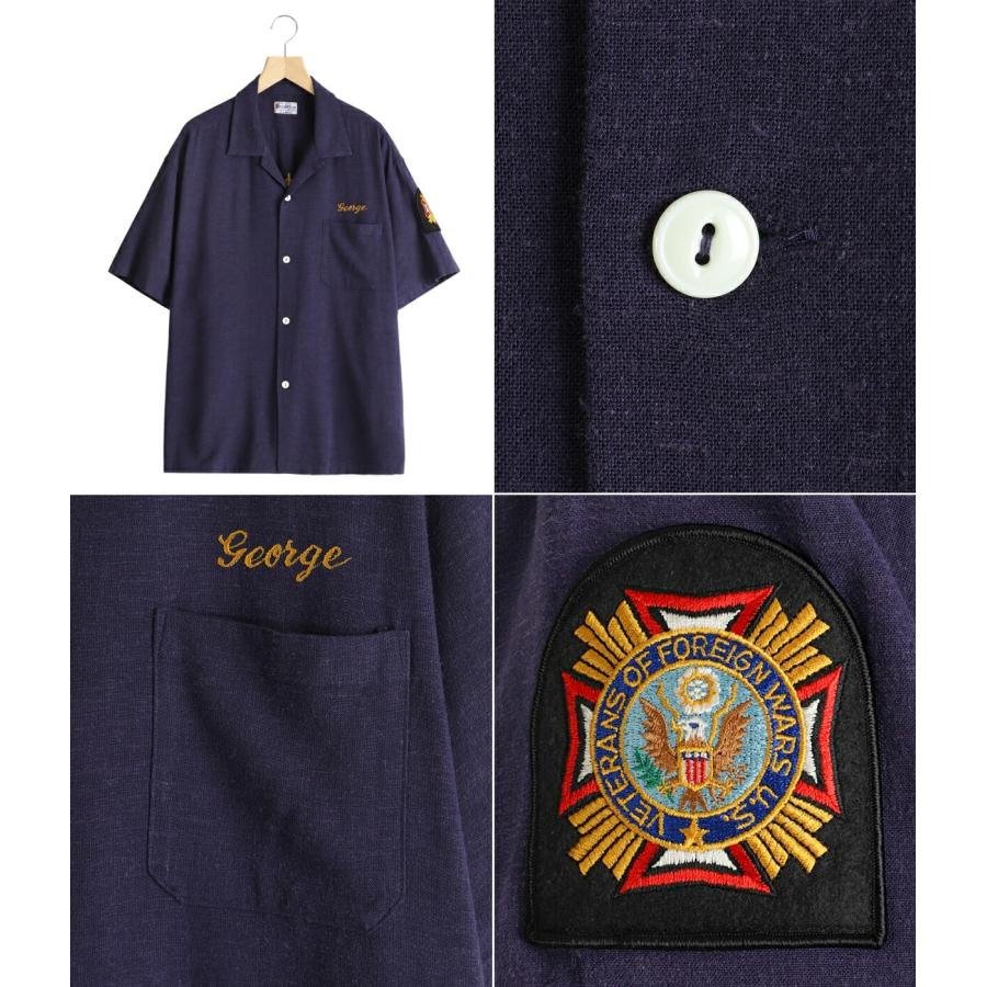 【P10倍】BUZZ RICKSON’S / バズリクソンズ ： U.S. NAVY RAYON / LINEN S/S SHIRT CHAIN EMB’D ： BR39510 | BUZZ RICKSON'S | 01
