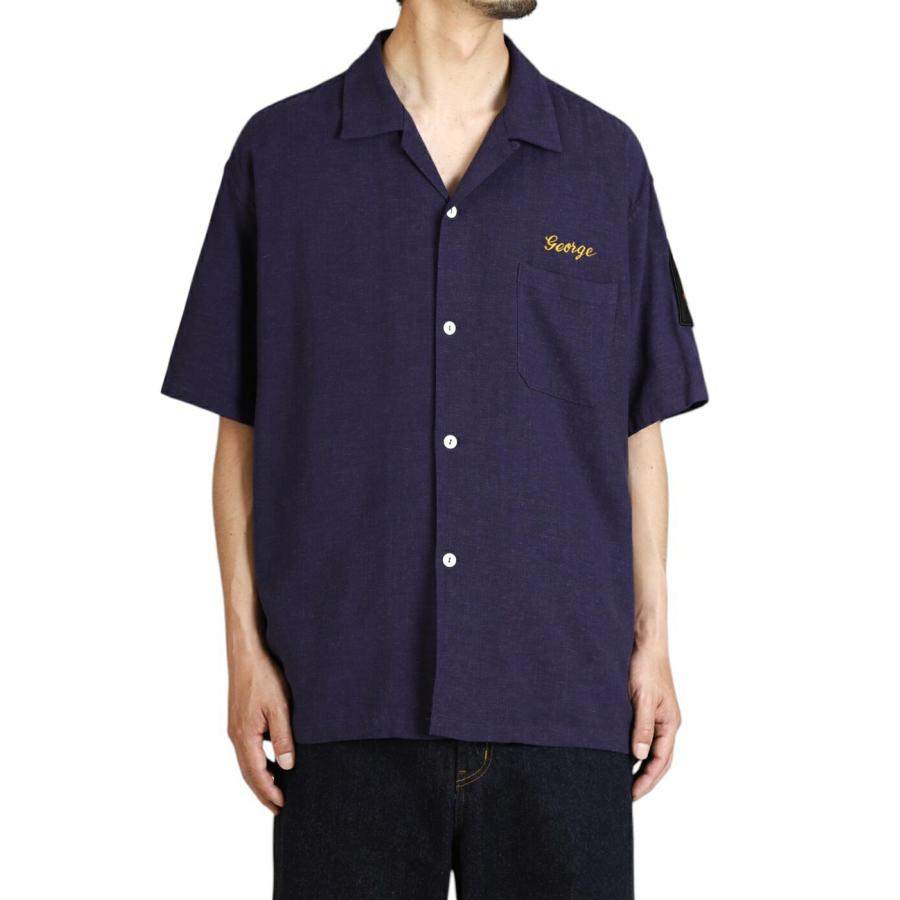 【P10倍】BUZZ RICKSON’S / バズリクソンズ ： U.S. NAVY RAYON / LINEN S/S SHIRT CHAIN EMB’D ： BR39510 | BUZZ RICKSON'S | 03
