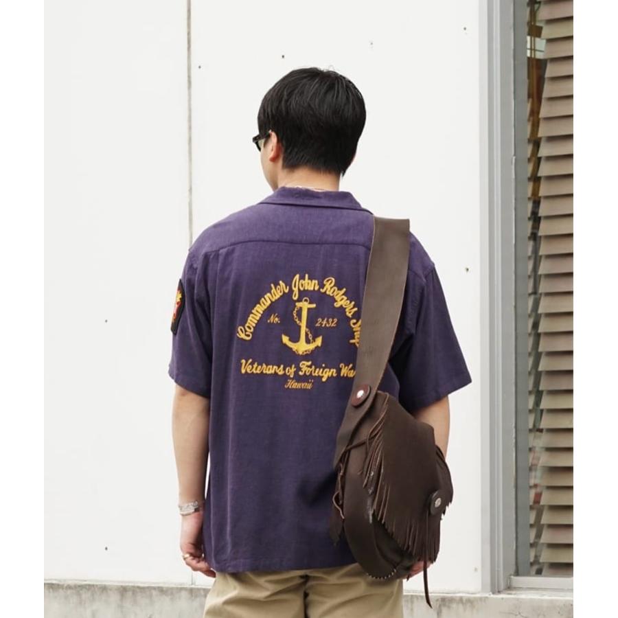 【P10倍】BUZZ RICKSON’S / バズリクソンズ ： U.S. NAVY RAYON / LINEN S/S SHIRT CHAIN EMB’D ： BR39510 | BUZZ RICKSON'S | 06