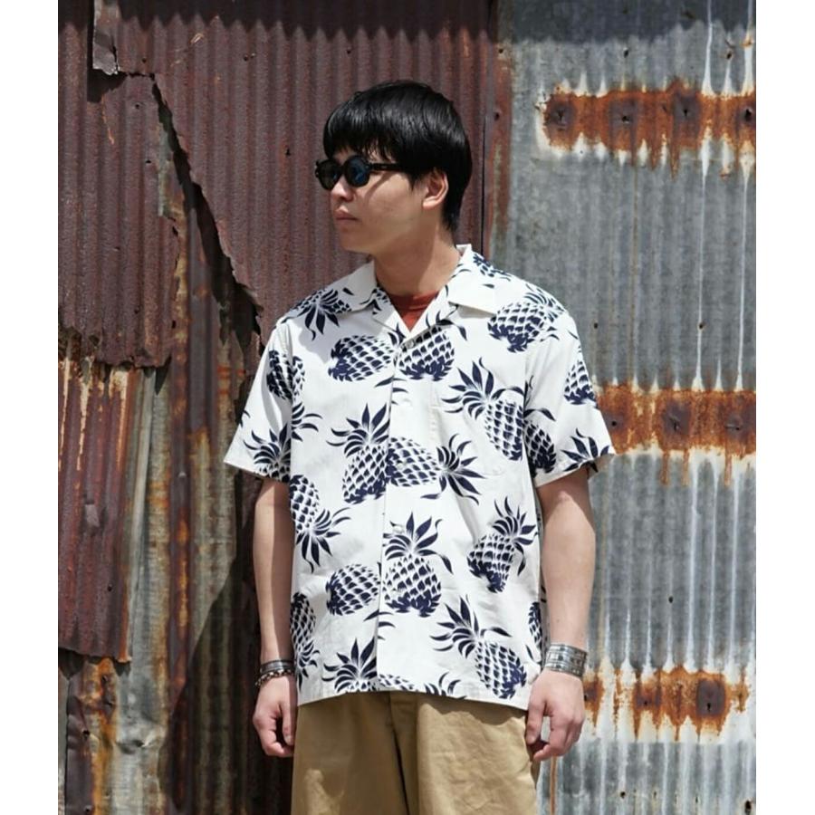 DUKE KAHANAMOKU / デューク カハナモク ： S/S COTTON OPEN SHIRT DUKE’S PINEAPPLE / 全2色 ： DK37811 | DUKE KAHANAMOKU | 08