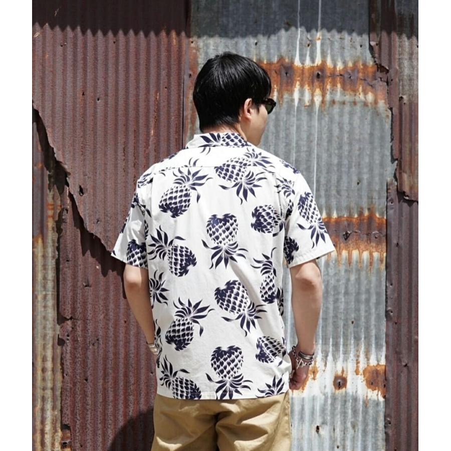 DUKE KAHANAMOKU / デューク カハナモク ： S/S COTTON OPEN SHIRT DUKE’S PINEAPPLE / 全2色 ： DK37811 | DUKE KAHANAMOKU | 09