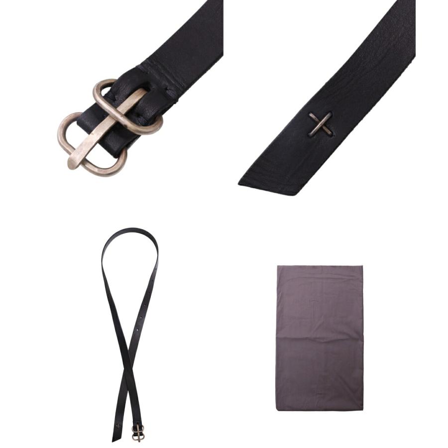 m.a+（エムエークロス） ： double oval buckle medium belt ： EL1C