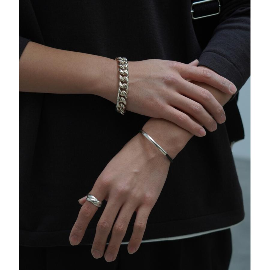 【5%OFF】END / エンド ： Curve loosen cut id bracelet -L- ： ENDB077 |  | 04