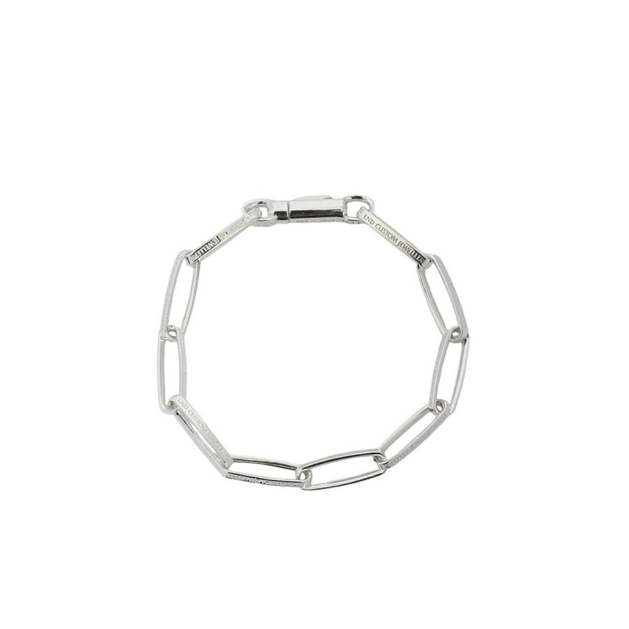 END / エンド ： Half rounded narrow chain bracelet - SILVER - ： ENDB110-SILVER | 