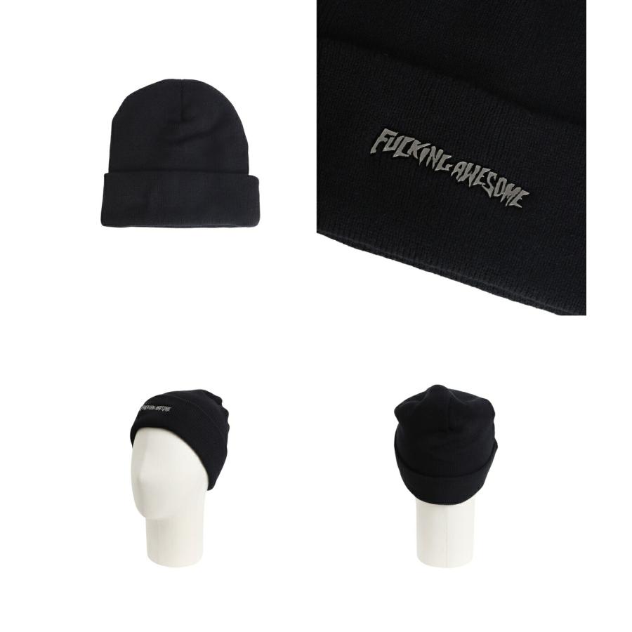 【15%OFF】FUCKING AWESOME / ファッキンオーサム ： Metal Stamp Logo Cuff Beanie ： FA-MSLCB | FUCKING AWESOME | 01