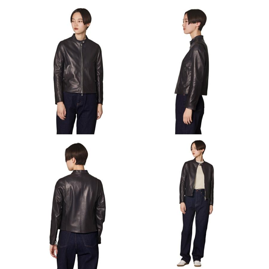 EMMETI FAI ナッパ シングル ライダースブルゾン 38 レディース EFFE BEAMS（エッフェ ビームス）EMMETI / FAI ナッパ シングル