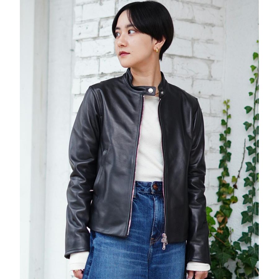EMMETI FAI ナッパ シングル ライダースブルゾン 38 レディース EFFE BEAMS（エッフェ ビームス）EMMETI / FAI ナッパ シングル