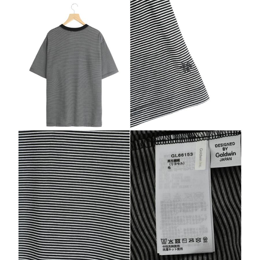 【10%OFF】Goldwin / ゴールドウイン ： Striped Wool×Lyocell Jersey T-shirt ： GL66153 | GOLDWIN | 02