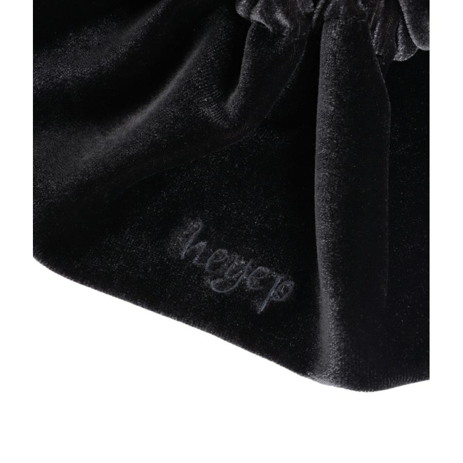 heyep（ヘイップ） ： [レディース]Velour Logo Scrunchie / 全2色