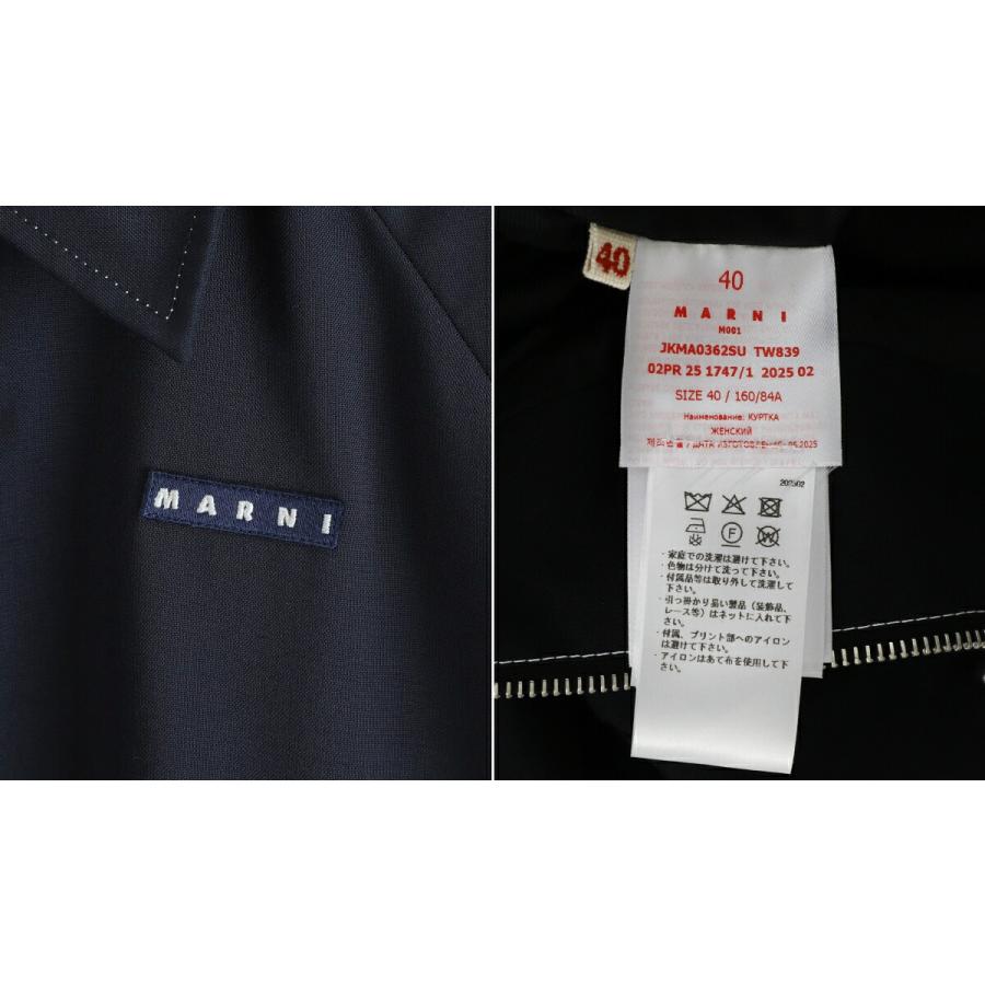 未使用タグあり marni ボンディング　ノーカラー　ブルゾン　ショート丈 MARNI（マルニ） 【P10倍】MARNI / マルニ ： JACKET ： JKMA0362SU