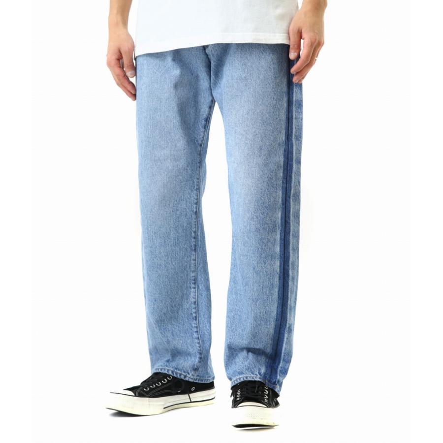 kaptain sunshine baggy cut straight denim pants