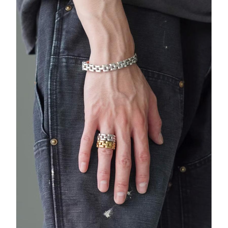 LAVER（ラバー） ： 3 LINK RING - GOLD - ： LAVER-NO-17-GOLD